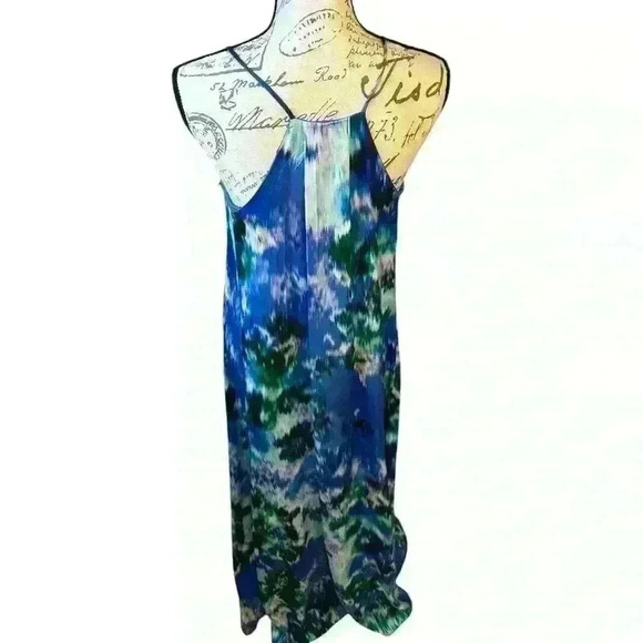 NICOLE MILLER NEW YORK Vibrant Maxi Dress 🦚 💙🩵💚💜 - Picture 3 of 8